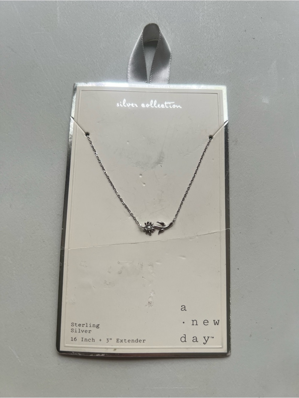 a new day Silver Floral Link Necklace - Silver